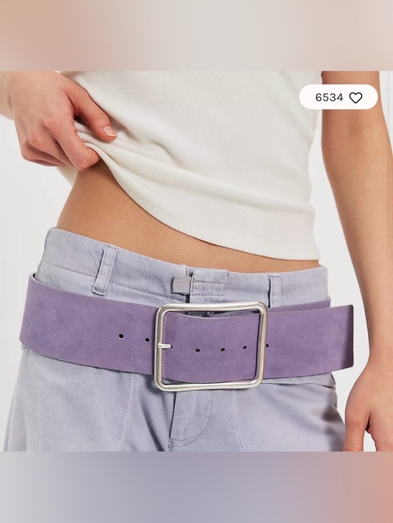 Free People Suede Hex Hip Belt.NWT. Fields of lilac